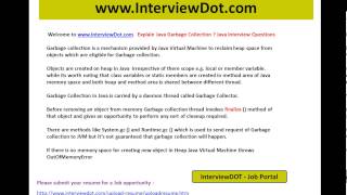 what is garbage collection in java interview question and answer