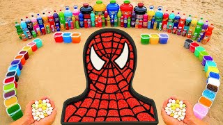 How to make Rainbow Spiderman with Orbeez, Big Monster, Fanta, Coca Cola, Mentos & Popular Sodas #1