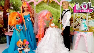 LOL OMG Doll Family Wedding Morning Routine - Neonlicious Sister Gets Married!