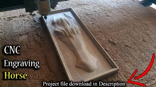 Engraving Horse//CNC Woodworking project