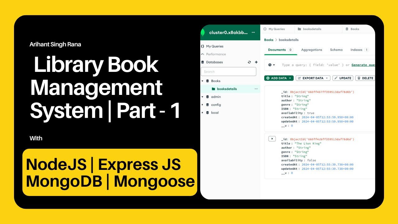 Library Book Management System Backend Part 1 Youtube