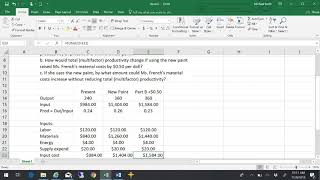 Multifactor Productivity Example