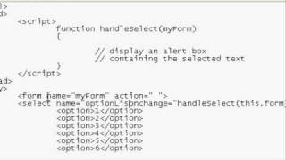 Javascript: Handling the SELECT onchange event (Part 1 of 2)