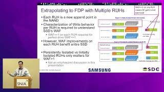 SDC 2023 - Host Workloads Achieving WAF==1 in an FDP SSD