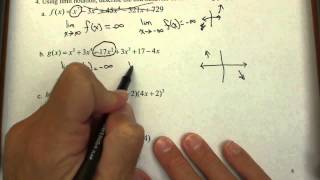 Writing the End Behavior of Polynomials using Limit Notation
