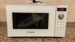 Bosch Mikrodalga Fırın FFL023MW0 Serie | 2 Solo Mikrodalga beyaz ürün tanıtımı ve kullanım bilgisi