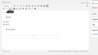 23 The WordPress Visual Editor Toolbar