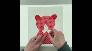 Big Cats Applique pattern - time lapse