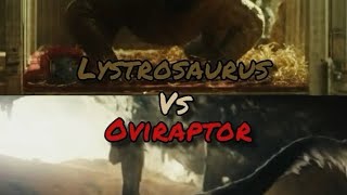 Lystrosaurus vs Oviraptor (Leonard🗿 vs Chicken🐔) #dinosaurs #edits #jurassicworld