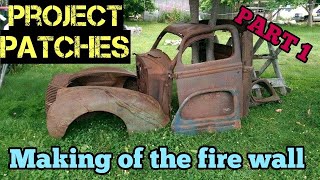 Hot rod build.Patches. making of the firewall. Part 1