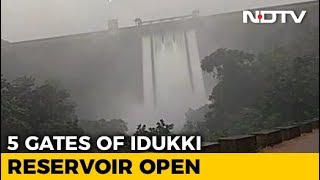 Shutter Open At Idukki's Cheruthoni Dam After Heavy Rainfall In Kerala