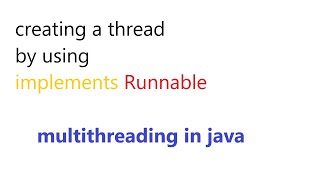 create a thread by using implements Runnable | Java by Ponnam Jay | multithreading in java |