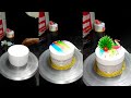 🌈 1kg rainbow colour cake design 🌈 amazing cake design 😻