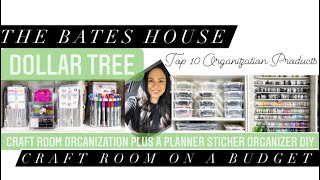Top 10 #dollartree #craftroom #Organization Items I use in my craft space! Planner Sticker box DIY