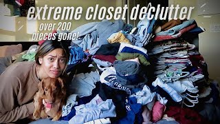 extreme closet declutter - over 200 pieces gone! | ep. 01 | journey to minimalism 2023
