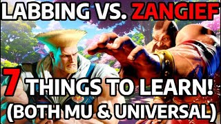 🔥 SF6 GUILE ANALYSIS+ LAB 7 THINGS VS ZANGIEF \u0026 UNIVERSAL STUFF (FROM PREVIOUS ANALYSIS 🔥