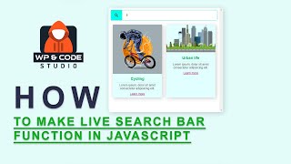 how to make search function in javascript | Create search bar using html css javascript