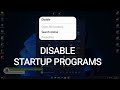 How to Disable/Enable Startup Programs/Applications in Windows 11/10/8 | Disable Background Programs