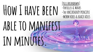 Receive your manifestation as fast as possible by quickly collapsing a particle into a wave.