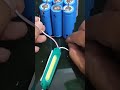 Test baterai 3,7 volt yang di rangkai menjadi 12 volt, hasilnya mantapp.