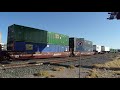 slow moving northbound union pacific intermodal train las vegas nv usa 3 31 2021