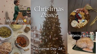 Vlogmas Day: 24 || Cooking Christmas Dinner 🎄🍽️