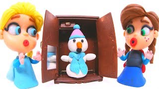 ANNA'S CLOSET ❤ Frozen Elsa & Superhero Cartoons For Kids ❤ Play Doh Stop Motion Movies
