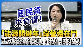 「能源關鍵年」綠營還在鬥　王鴻薇霸氣喊：我們來做！ @ChinaTimes