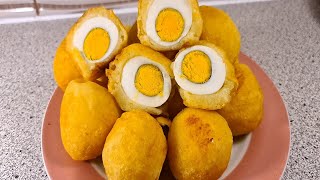 Cunto Caruurta Nafaqo Ukun Ramadanka u Fiican l Simple scotch eggs/Eggs Covered with Potat Recipe