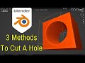 How To Cut A Hole In An Object | Blender 3.5 Tutorial