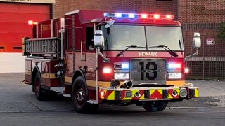 2nd Video Of Newark Fire Dept Engine 18 Responding From Clinton Ave Fire Station 5/26/23