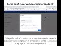 Como configurar el autocompletar (autofill)