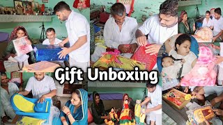 Gift Unboxing Vlog 🎁 सूर्यांश को मिले महंगे Gift 🥰 Baby Welcome Party Gift Unboxing