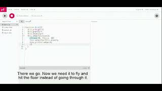 Making flappy bird(with no obstacles) in p5.js
