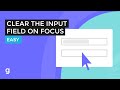 How To Clear the Input Field Default Value on Click or Focus | EASY