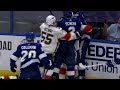 scrum ensues after pat maroon boards frank vatrano