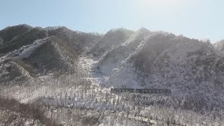 秦嶺山脈の霧氷　陝西省鳳県