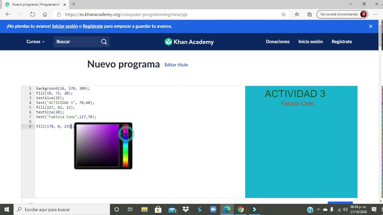 Khan Academy Utilizando Random(figuras Que Cambian Aleatoriamente ...