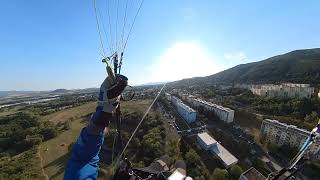 Krupka Krušné h. Landing 19.7.2022 18:54 Ozone Enzo 3 Paragliding Thermaling Soaring Czech Rep Česko