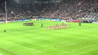 Rugby World Cup 2015 Haka New Zealand All Blacks and Sipi Tau Tonga