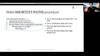 Single source shortest paths problem for dag (directional, acyclic graph).