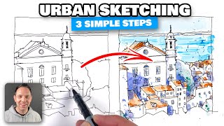3 SIMPLE STEPS to start your URBAN SKETCHING