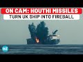 On Cam: Houthi Missile Hits UK Oil Tanker In Red Sea, Massive Blast Leaves Behind Cloud Of Smoke