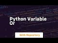 python variable or