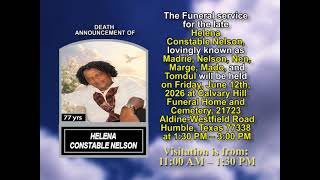 Helena Constable Nelson ~ Short Obituary