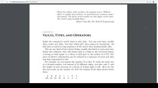 Eloquent JavaScript Read-Along - Values, Types, and Operators - 001 - Introduction