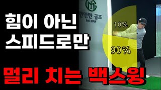 백스윙을 내게 맞는 스피드로 던져주면 다운스윙때 클럽 헤드는 자동으로 던져 집니다! [던지는 백스윙]