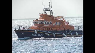 Weymouth lifeboat rescuing Rowena off of Portland Bill this morning 8th September 2020