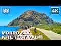 [4K] Morro Bay Kite Festival 2024 🪁 Morro Rock Beach California USA Walking Tour & Travel Vlog