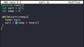 Learn to find square root in Javascript without using Math.sqrt().